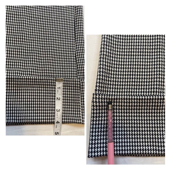Maeve by Anthropologie Houndstooth Wide-Leg Pants Black & White Size 4 Tall - Picture 6 of 16